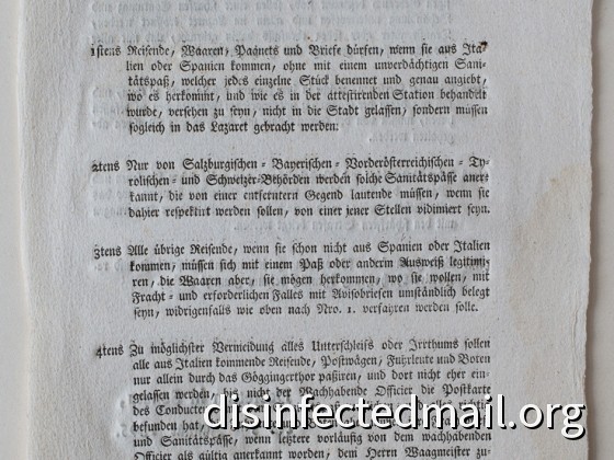 1805 Augsburger Verordnung (page 1) – Yellow fever
